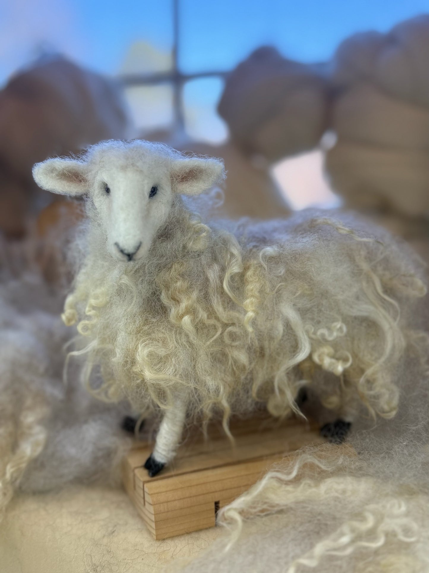 Spun & Done Quarterly Fiber Club - Learn Needle Felting with Adorable Sheep Kit