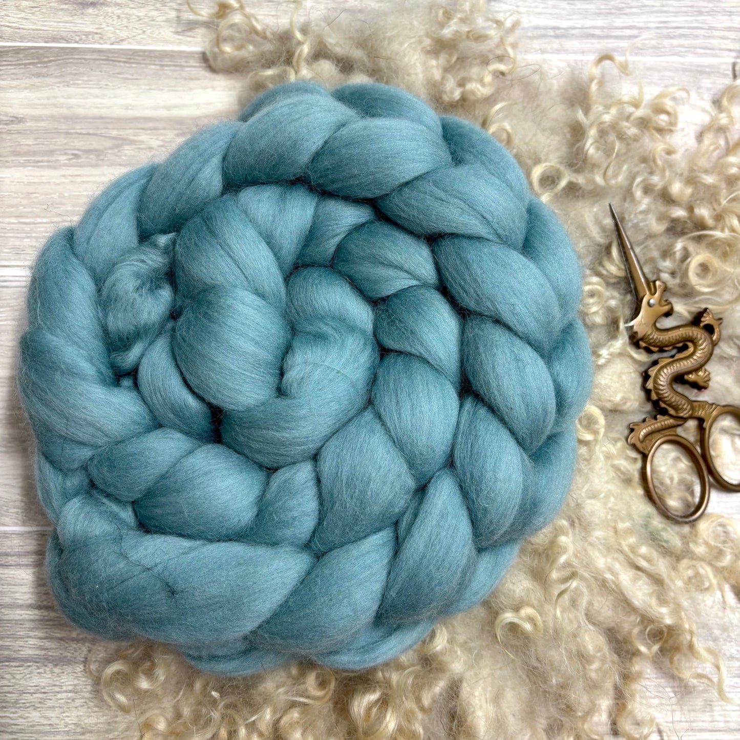 Teal Superfine Merino Spinning Wool - Spinning fiber for beginners