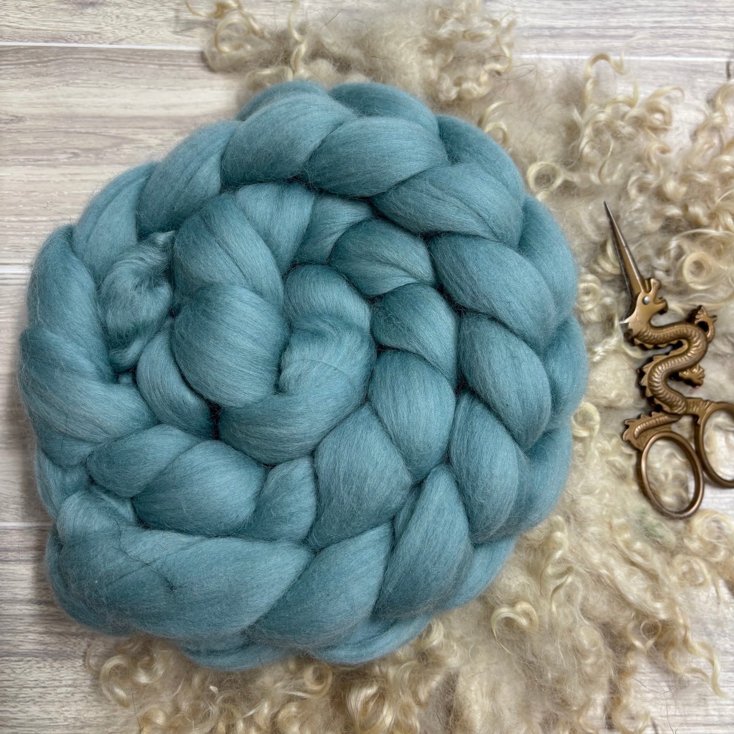 Teal Superfine Merino Spinning Wool - Spinning fiber for beginners