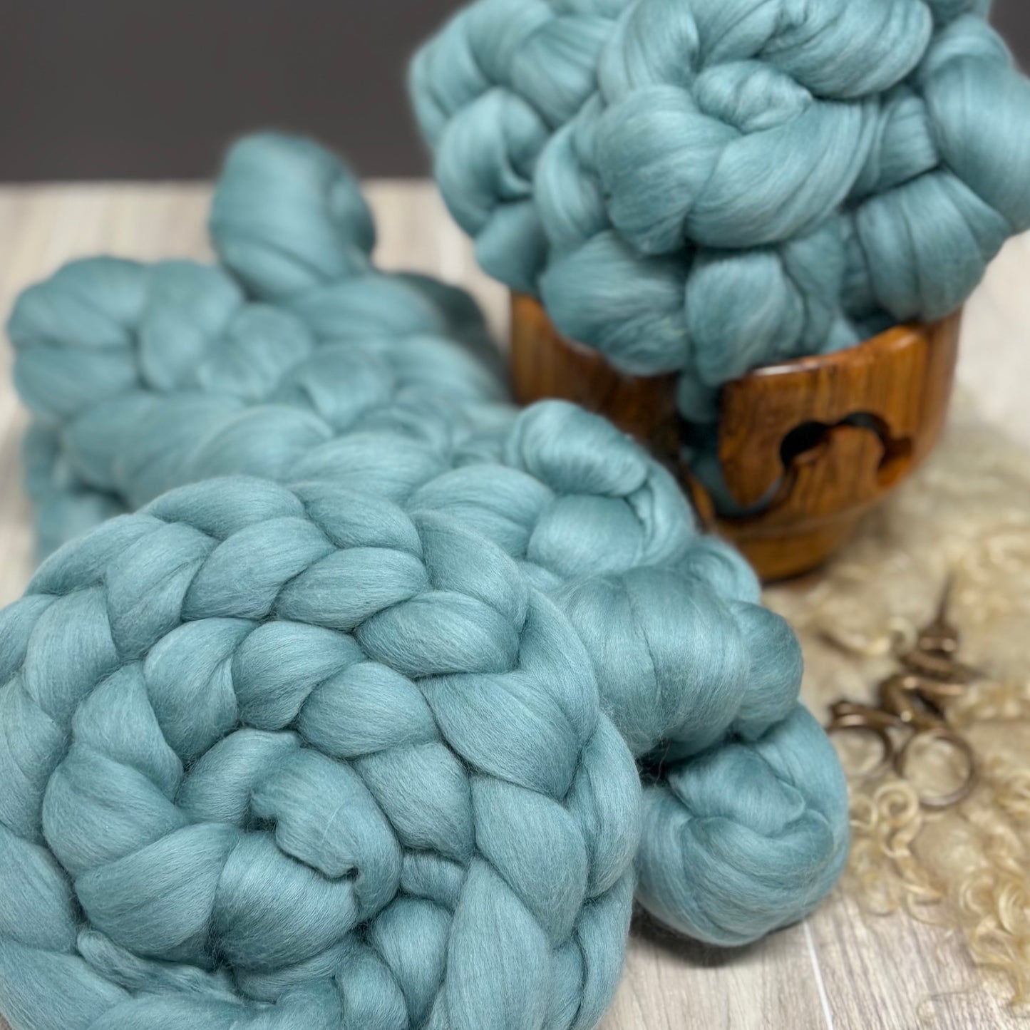 Teal Superfine Merino Spinning Wool - Spinning fiber for beginners