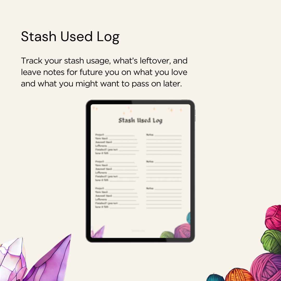 Stash Busters Year-Long Knit Along - Community Access + Journal - Printable