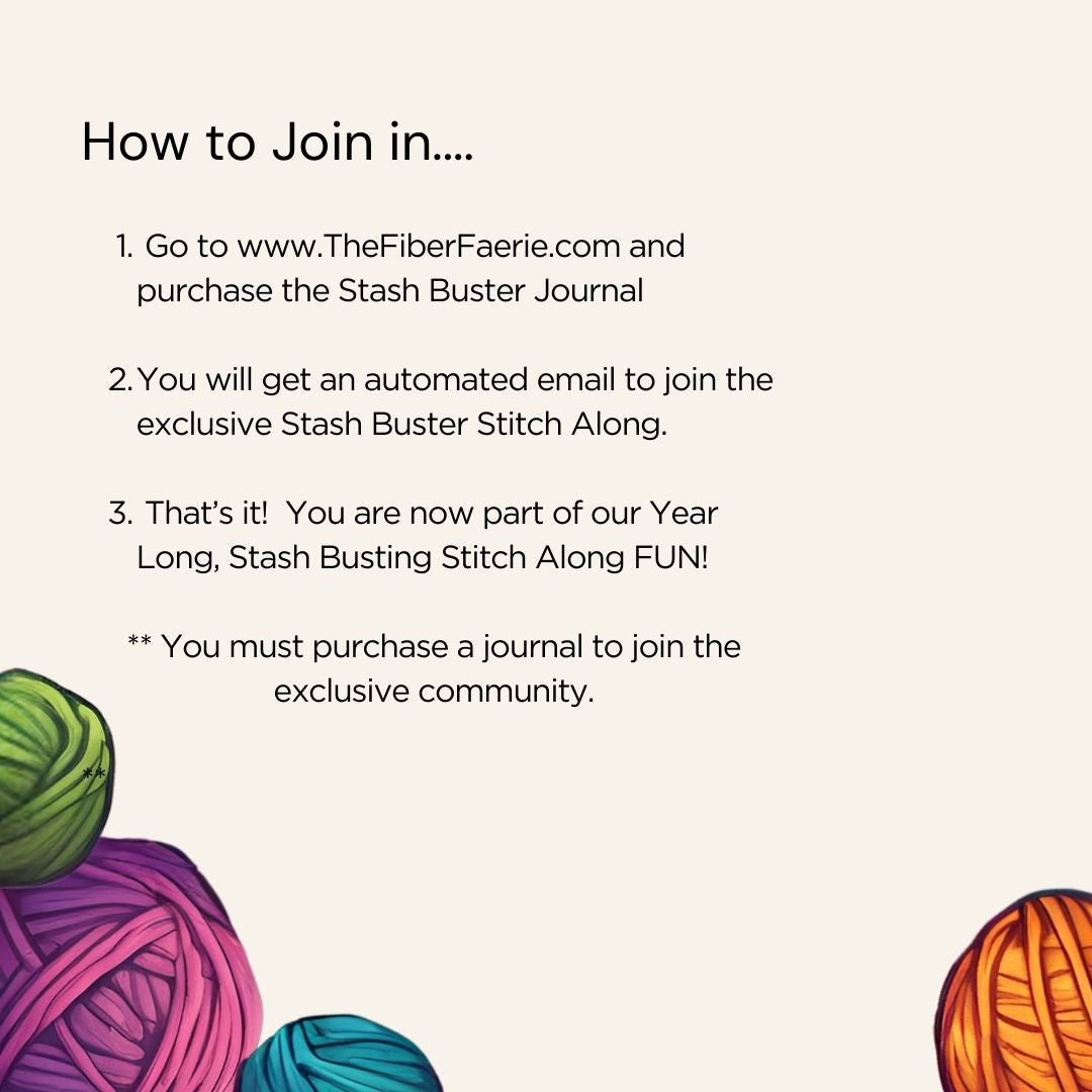 Stash Busters Year-Long Knit Along - Community Access + Journal - Printable