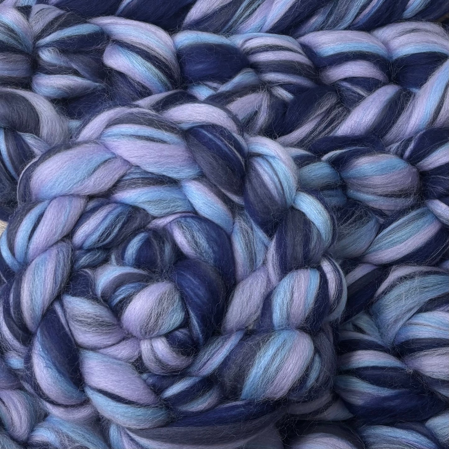 Typhoon - Blue Merino Wool Blend - spinning fiber for beginners