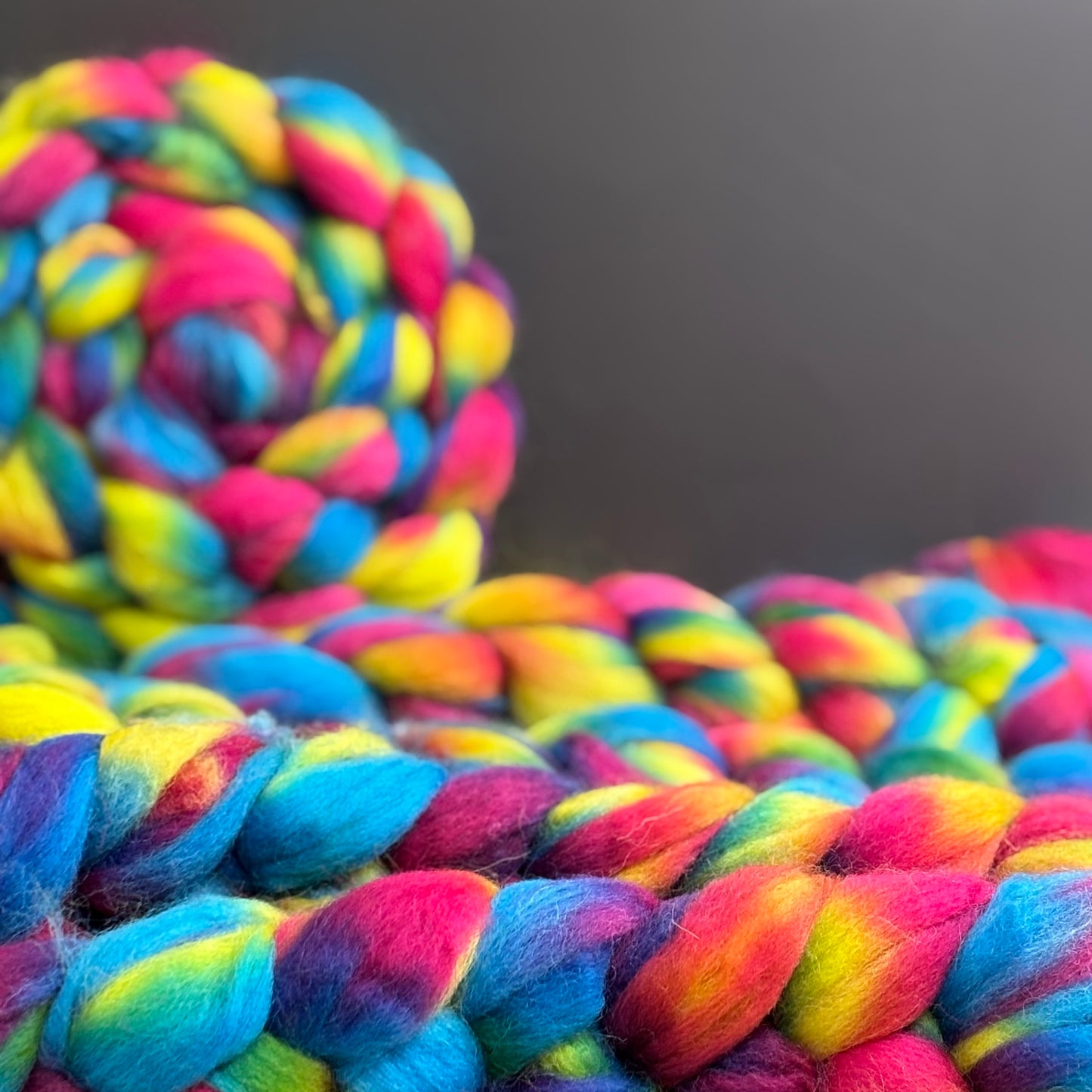 Venus Wool Top - Rainbow - Combed Top - Wool Roving for Spinning wool or felting