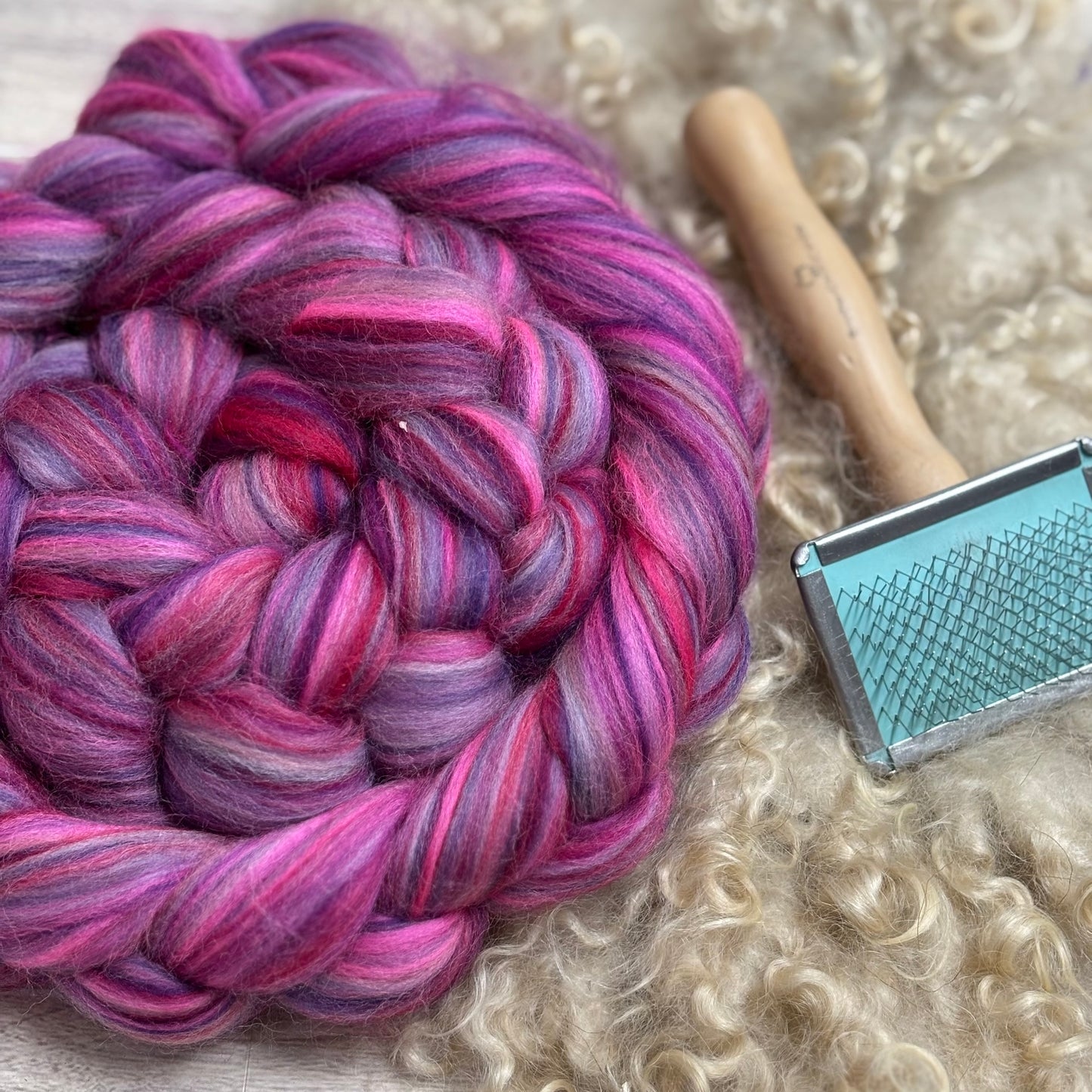 Whisper - Merino Wool Blend - spinning fiber for beginners