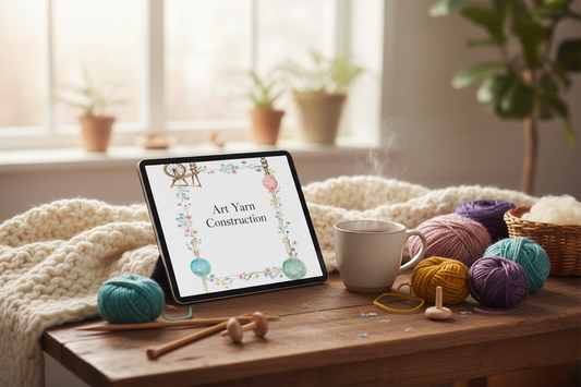 Art Yarn Construction Ebook Cozy Mockup