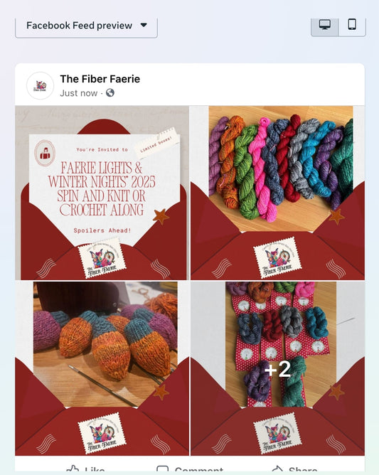 " Faerie Lights & Winter Nights" 2025 Spin AND Knit or Crochet Along